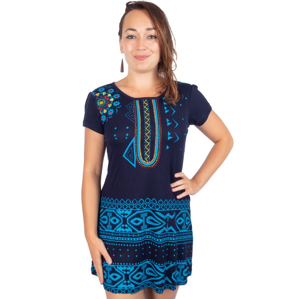 Dress / Tunic Top Chipahua Prussian Blue