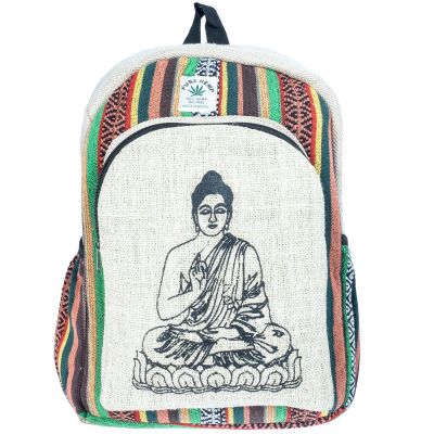 Ethnic backpack made of hemp Buddha