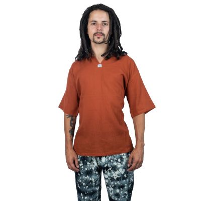 Kurta Lamon Orange- men's shirt with short sleeves | L, XL, XXL - LAST PIECE!