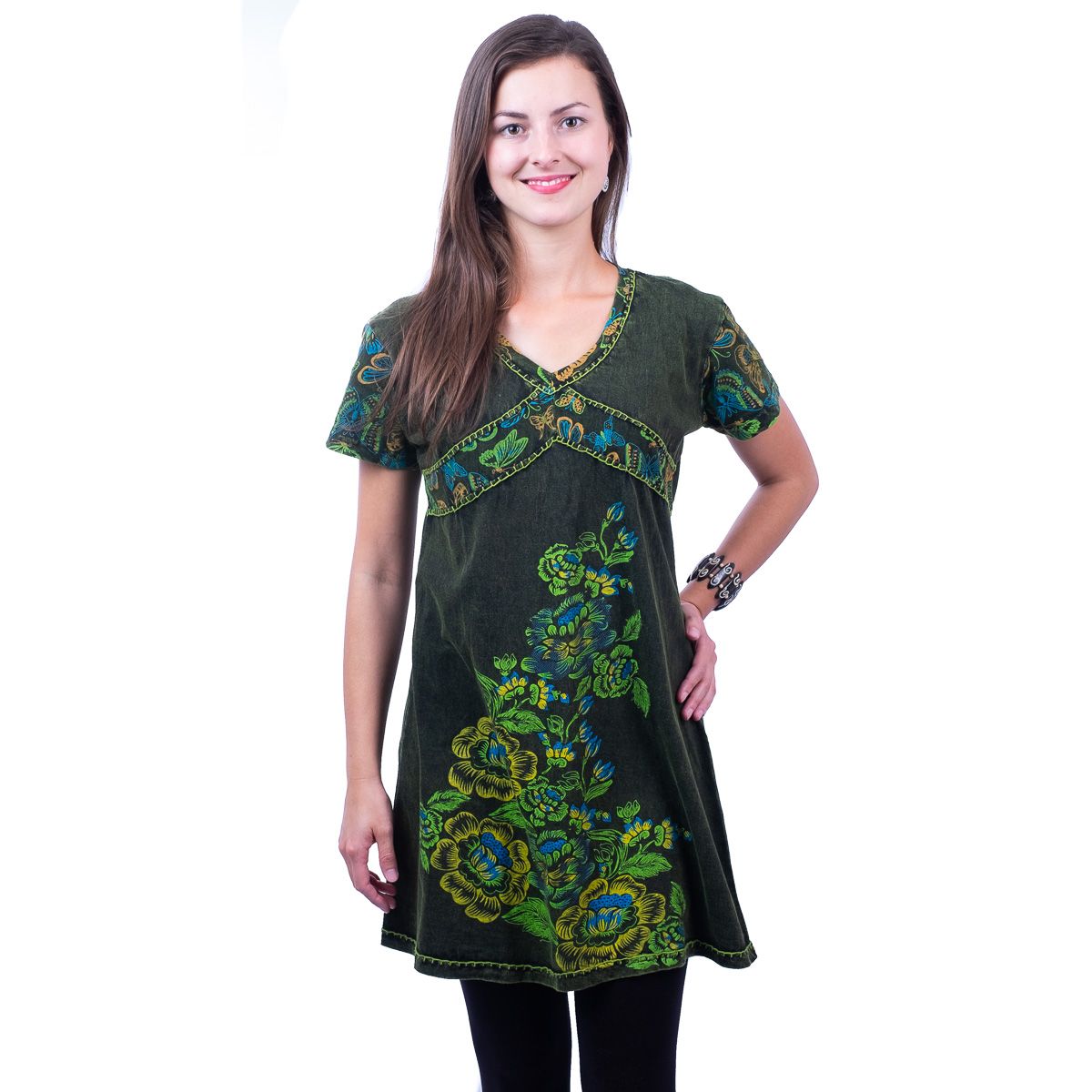 Dress / Tunic Top Leila Hijau Nepal