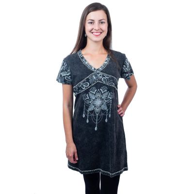 Nepalese dress / tunic top Leila Hitam | S, M, L, XL, XXL, XXXL