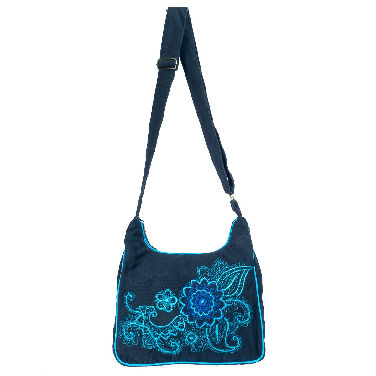 Ethno bag with embroidered flowers Albena Pirus Nepal