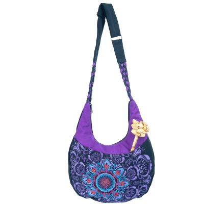 Oriental handbag with a mandala Bunga Berarti