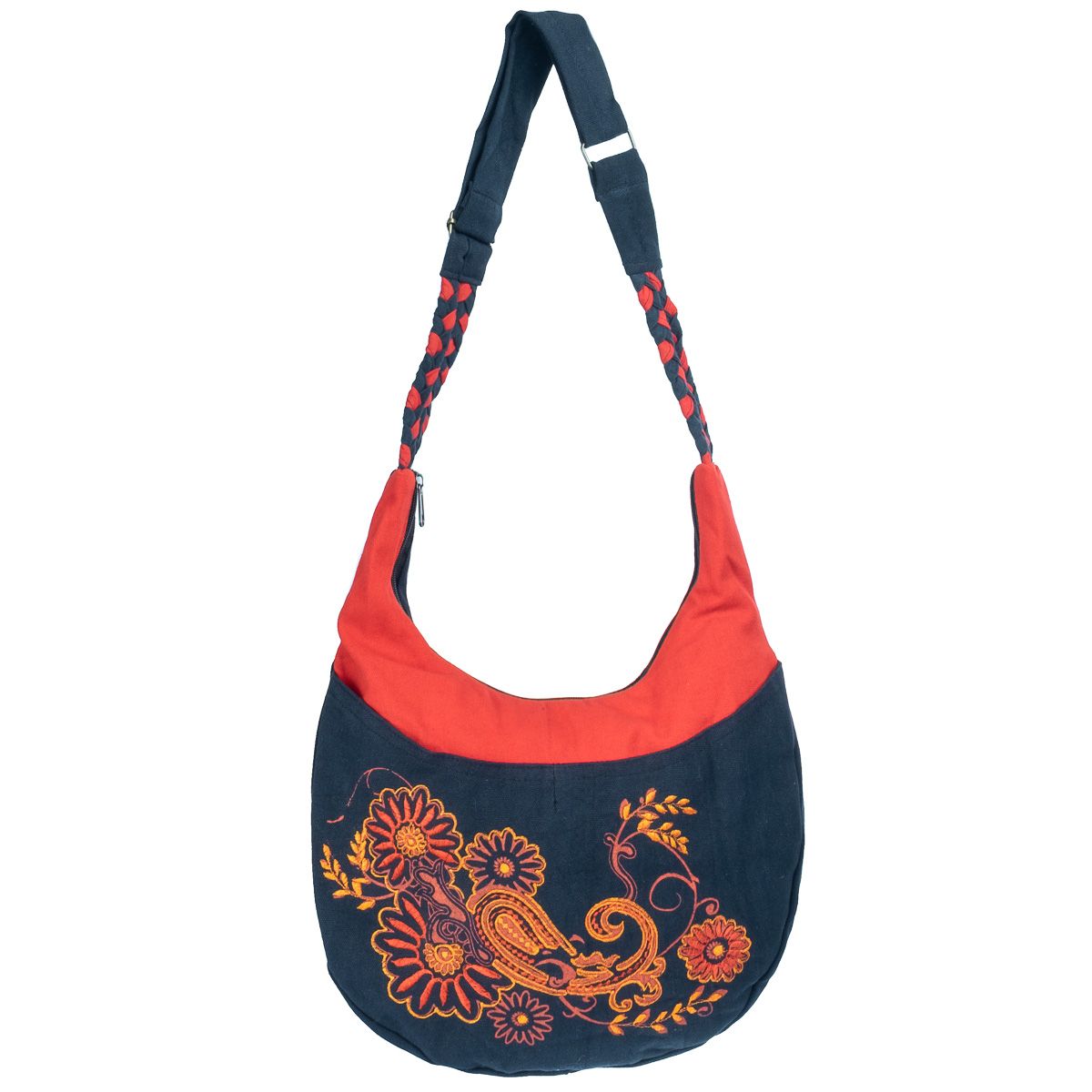 Oriental handbag with flowers Bunga Darah Nepal