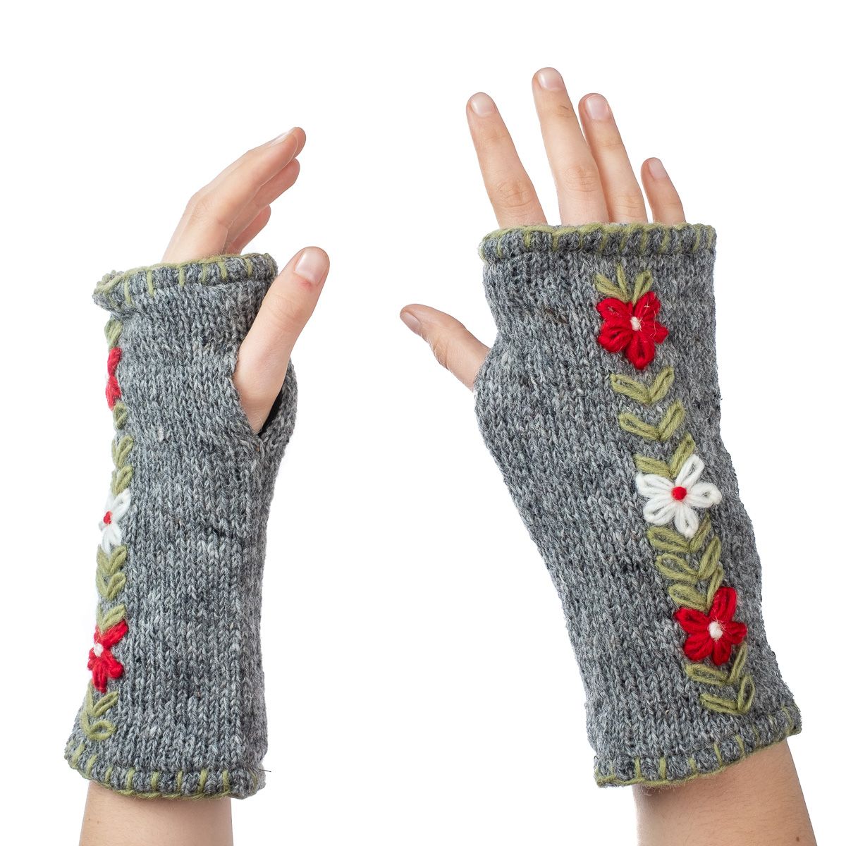 Woolen fingerless gloves Umanga Kelabu Nepal
