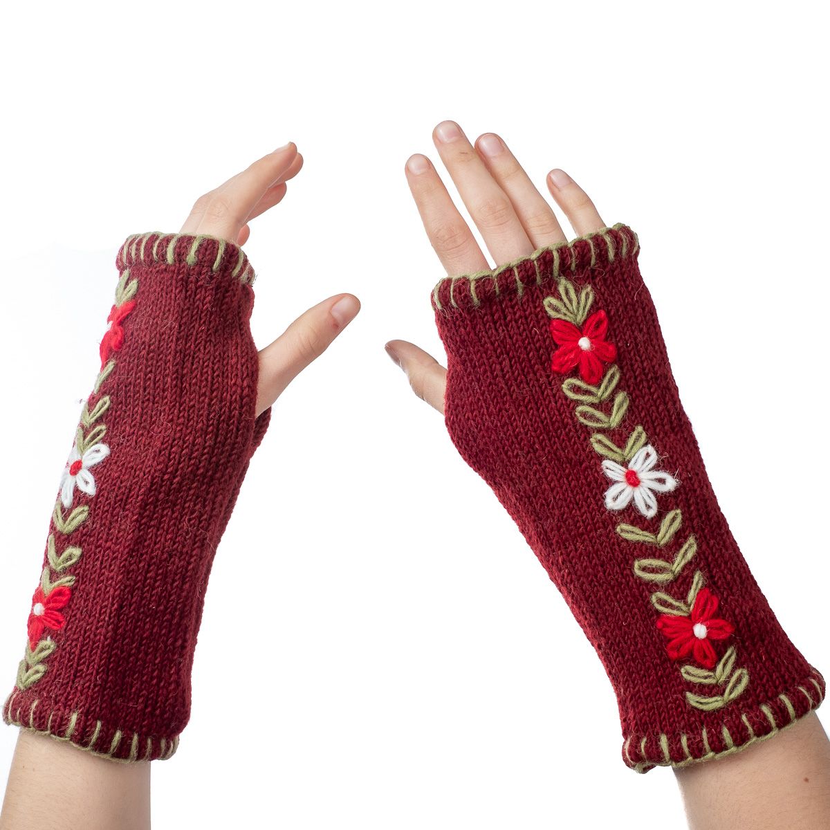 Woolen fingerless gloves Umanga Merun Nepal