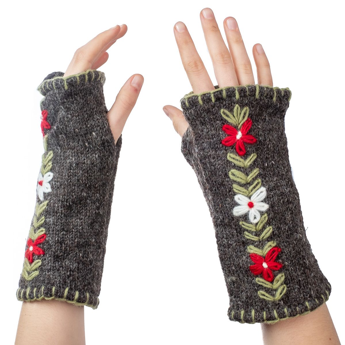 Woolen fingerless gloves Umanga Zulmat Nepal