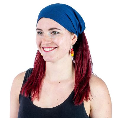Blue cotton headband