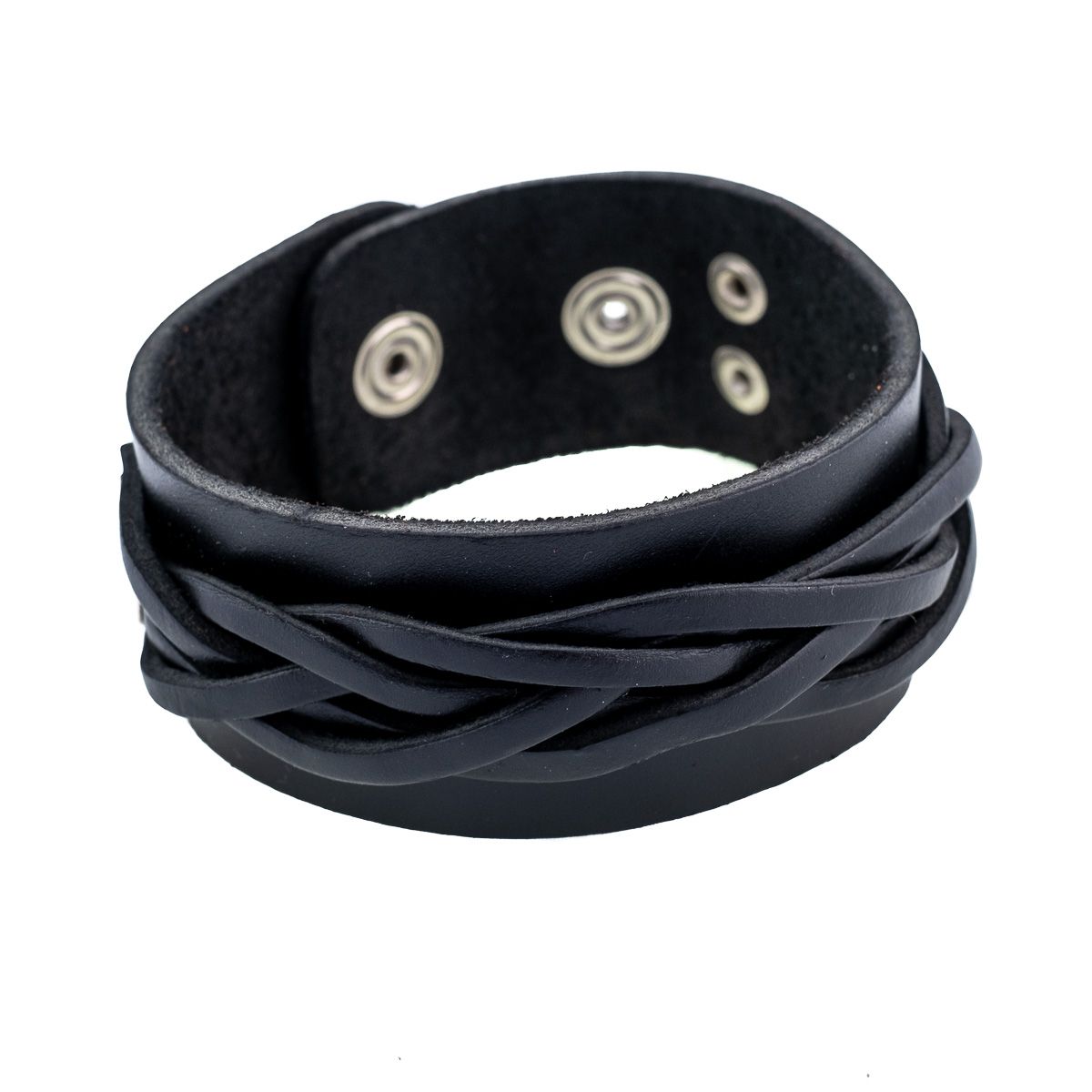 Leather bracelet Anyaman Black