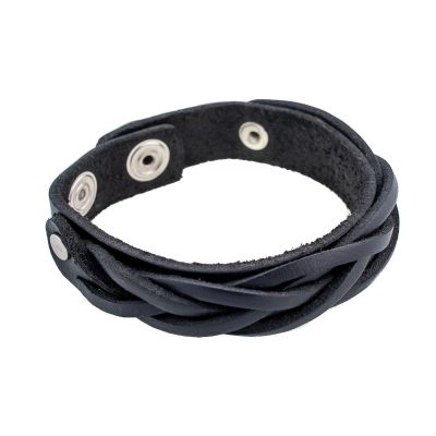 Leather bracelet Anyaman Kecil Black
