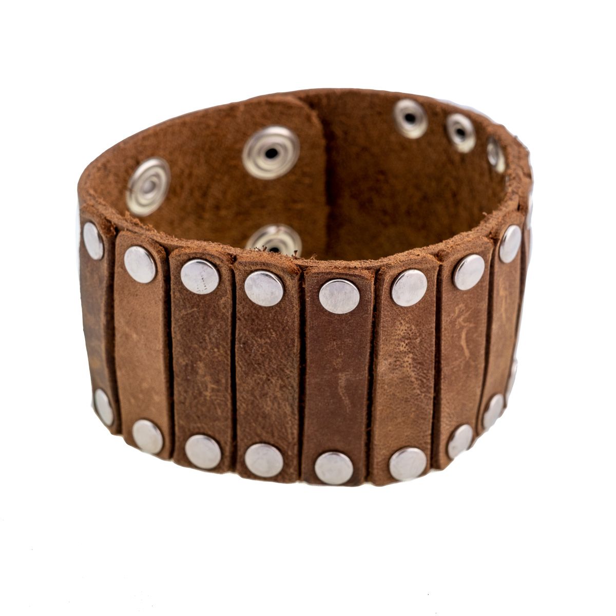 Leather bracelet Eriri Brown