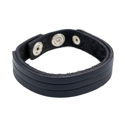 Leather bracelet Kimwe Black