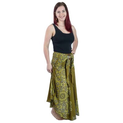 Long ethnic skirt with coconut buckle Kelapa Diam Thailand