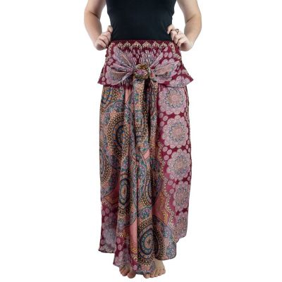 Long ethnic skirt with coconut buckle Kelapa Gula-gula Thailand