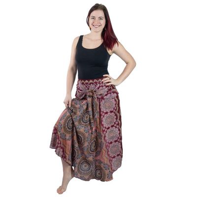 Long ethnic skirt with coconut buckle Kelapa Gula-gula | UNISIZE