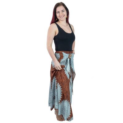 Long ethnic skirt with coconut buckle Kelapa Minako Thailand
