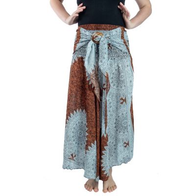Long ethnic skirt with coconut buckle Kelapa Minako Thailand