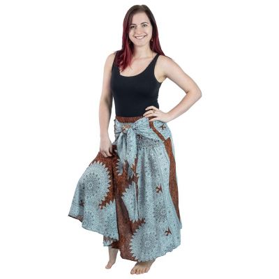 Long ethnic skirt with coconut buckle Kelapa Minako | UNISIZE
