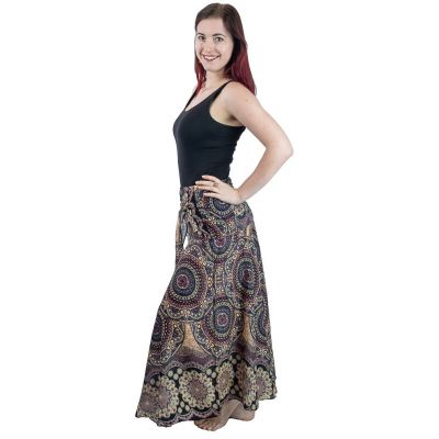 Long ethnic skirt with coconut buckle Kelapa Mongkut Thailand