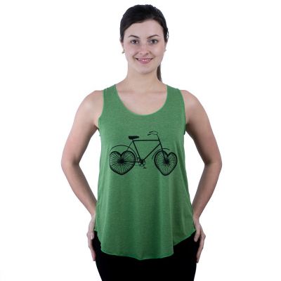 Women's tank top Darika Love Bike Green | UNISIZE (corresponds to S/M)