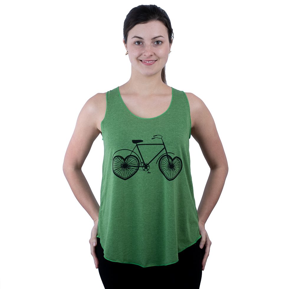 Women's tank top Darika Love Bike Green Thailand