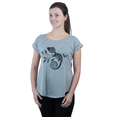 Short sleeve lady T-shirt Darika Chameleon Grey Thailand