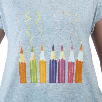 Short sleeve lady T-shirt Darika Crayons Thailand