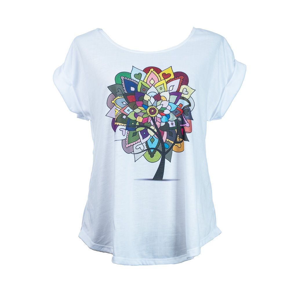 Women's t-shirt with short sleeves Darika Fantasy Tree Thailand