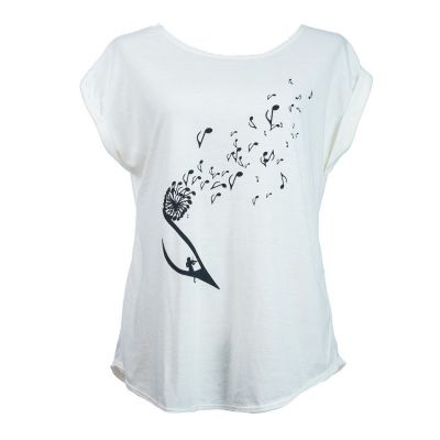 Short sleeve lady T-shirt Darika Music Dandelion Yellowish | S/M, L/XL