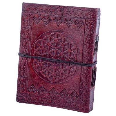 Leather notebook Flower of Life India