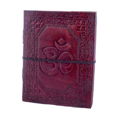 Leather notebook Om India