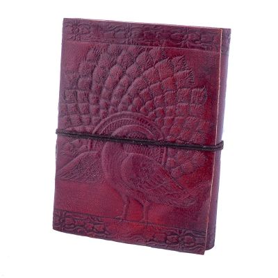 Leather notebook Peacock | mini, small, medium, large, maxi