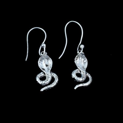 German silver earrings Little Cobras 1