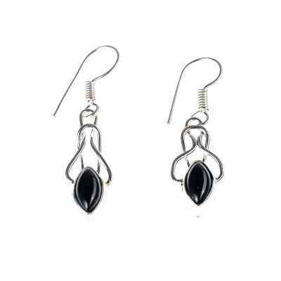 German silver earrings Harinder - onyx India
