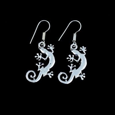German silver earrings Lizards 1