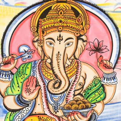Cotton bed cover Ganesh Ladha India