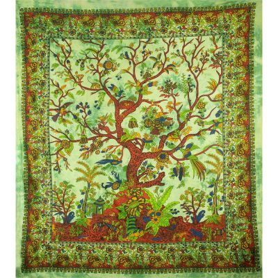 Cotton bed cover Tree of Life
