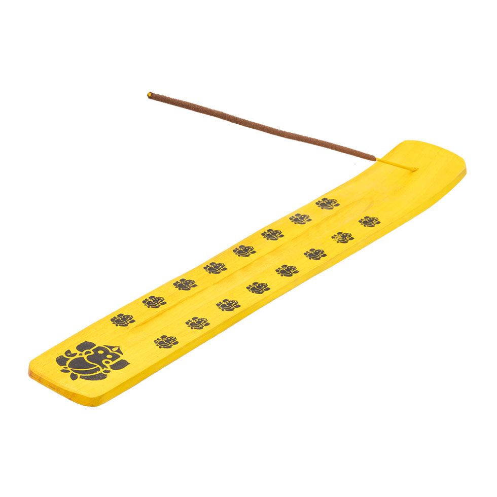 Wooden incense holder Ganesh – yellow