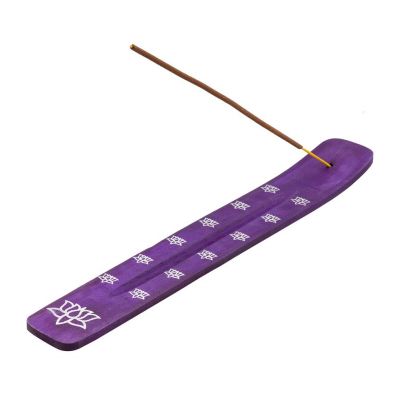 Wooden incense holder Lotus – purple