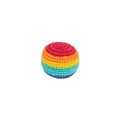 Crocheted hacky sack – Rainbow