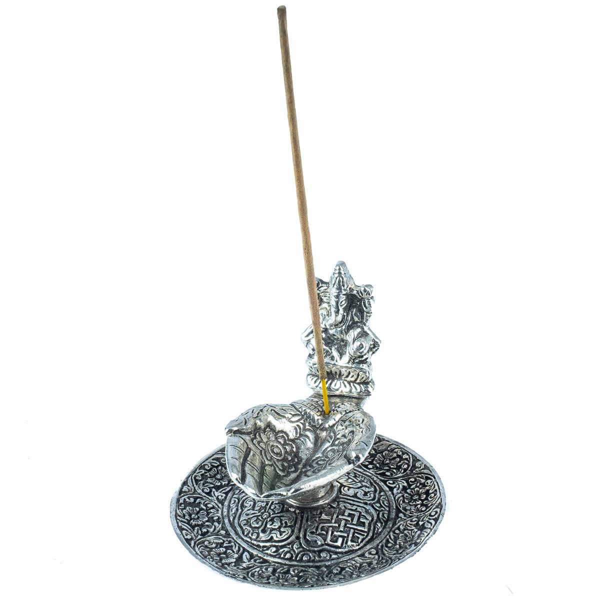Metal incense holder Palms and Ganesh India