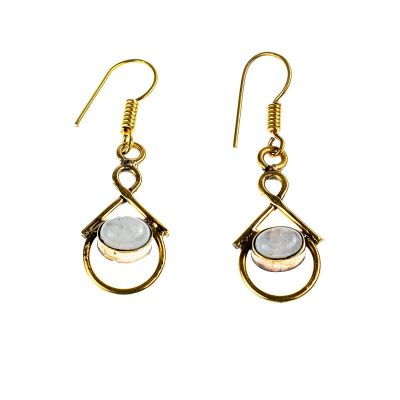 Brass earrings Nur - onyx India