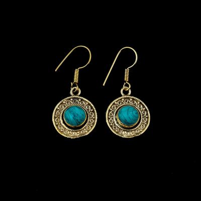 Brass earrings Rina India