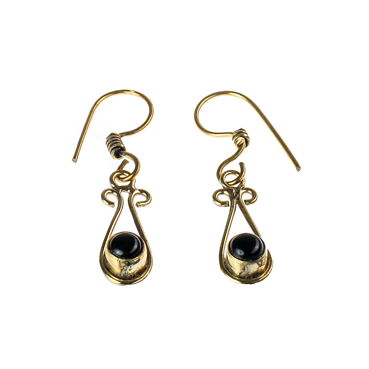 Brass earrings Sakshim - onyx India