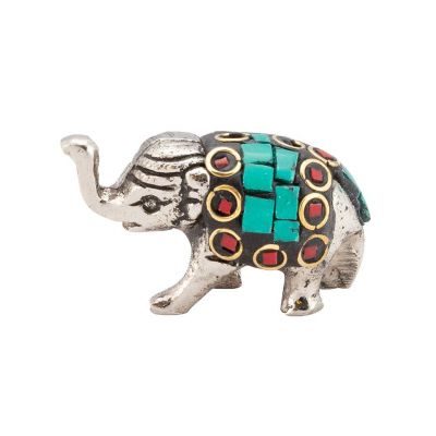 Metal incense holder Decorated baby elephant 2