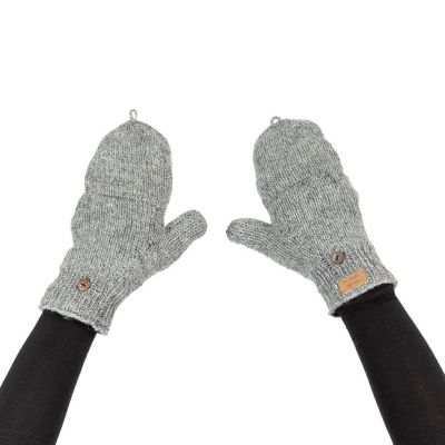 Woolen flip gloves Butwal Medium Grey Nepal