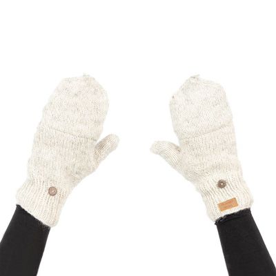 Woolen flip gloves Butwal White Nepal