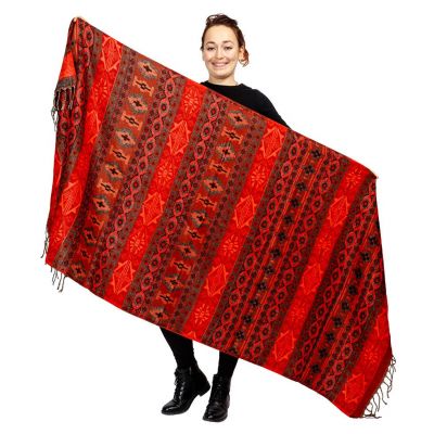 Acrylic scarf / plaid Adrika Merah