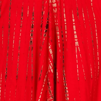 Long tie-dye dress Tripta Red Thailand
