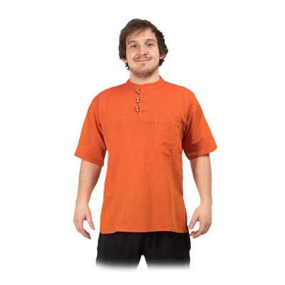 Kurta Pendek Jeruk – men's shirt with short sleeves | S, M, L, XL, XXL, XXXL
